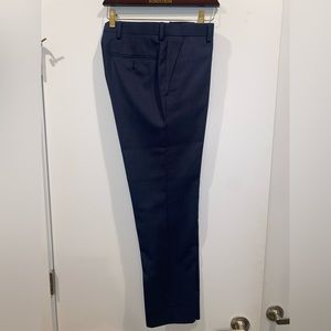 Ted Baker Slim Navy Checkered Trousers
